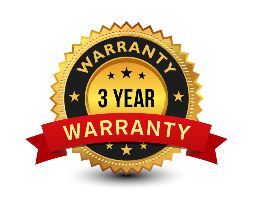 3 year Warranty